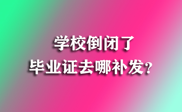 学校倒闭了毕业证去哪补发？