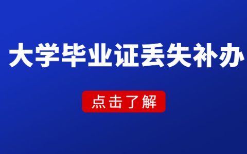 大学毕业证丢了能补救吗？